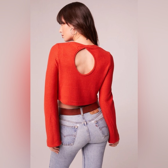 Band Of The Free Alize Bell Sleeve Crop Sweater - Picture 3 of 9